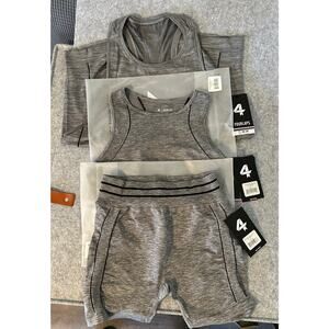 NWT Women's 3 Piece Workout Set Shorts/Bra/Tank Size XL